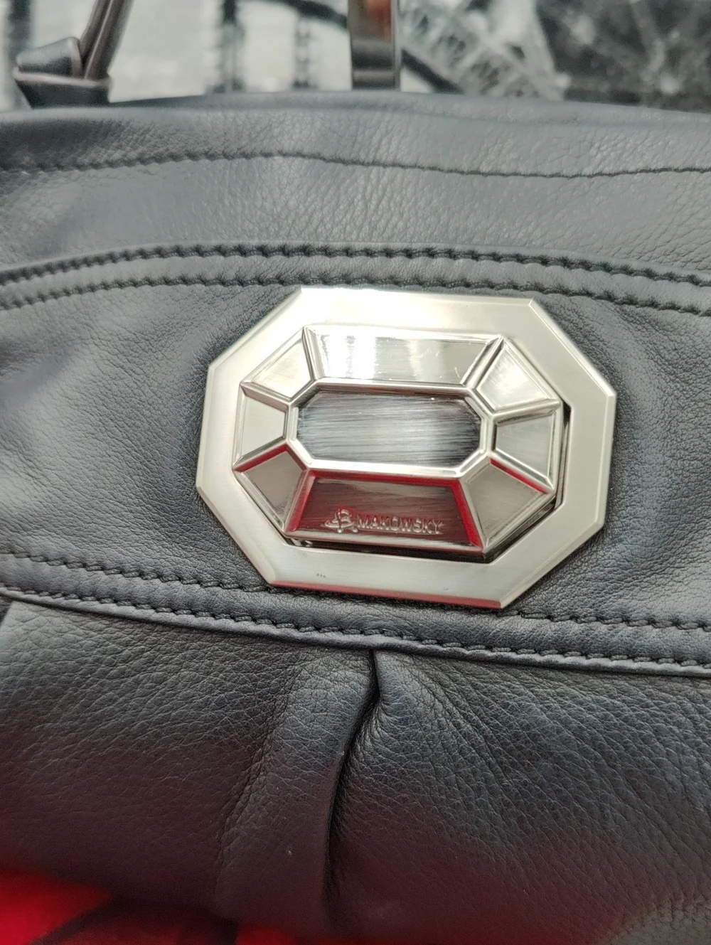 b. makowsky black leather